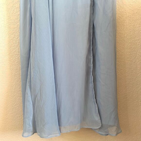 NWT Lulus Forever Enchanting Light Blue Dress with Slit, Size Medium - Picture 4 of 8